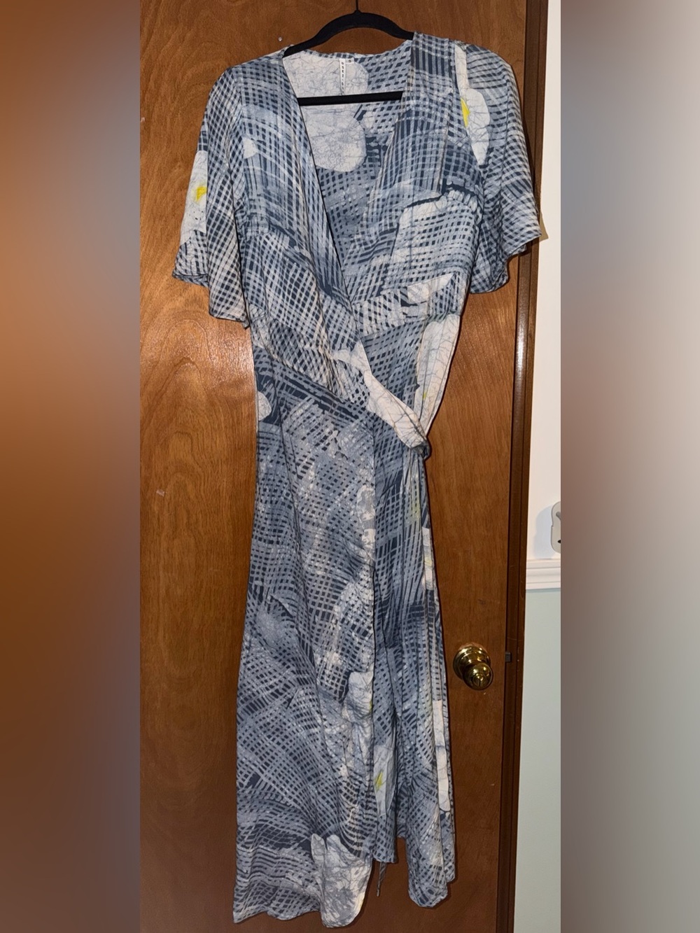 Osei Duro | Wrap Dress in Gauzy Daffs